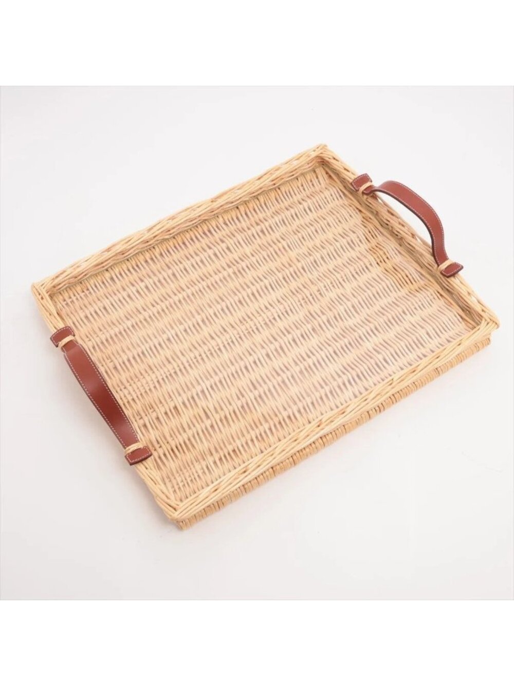 Hermes Ozure Picnic Tray Rattan Imported